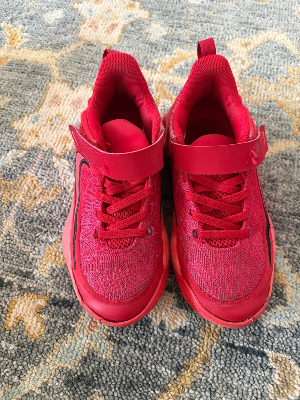 Nike Kids Red Hook-and-Loop Sneakers